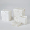 Global Views White Raggio Alabaster Box
