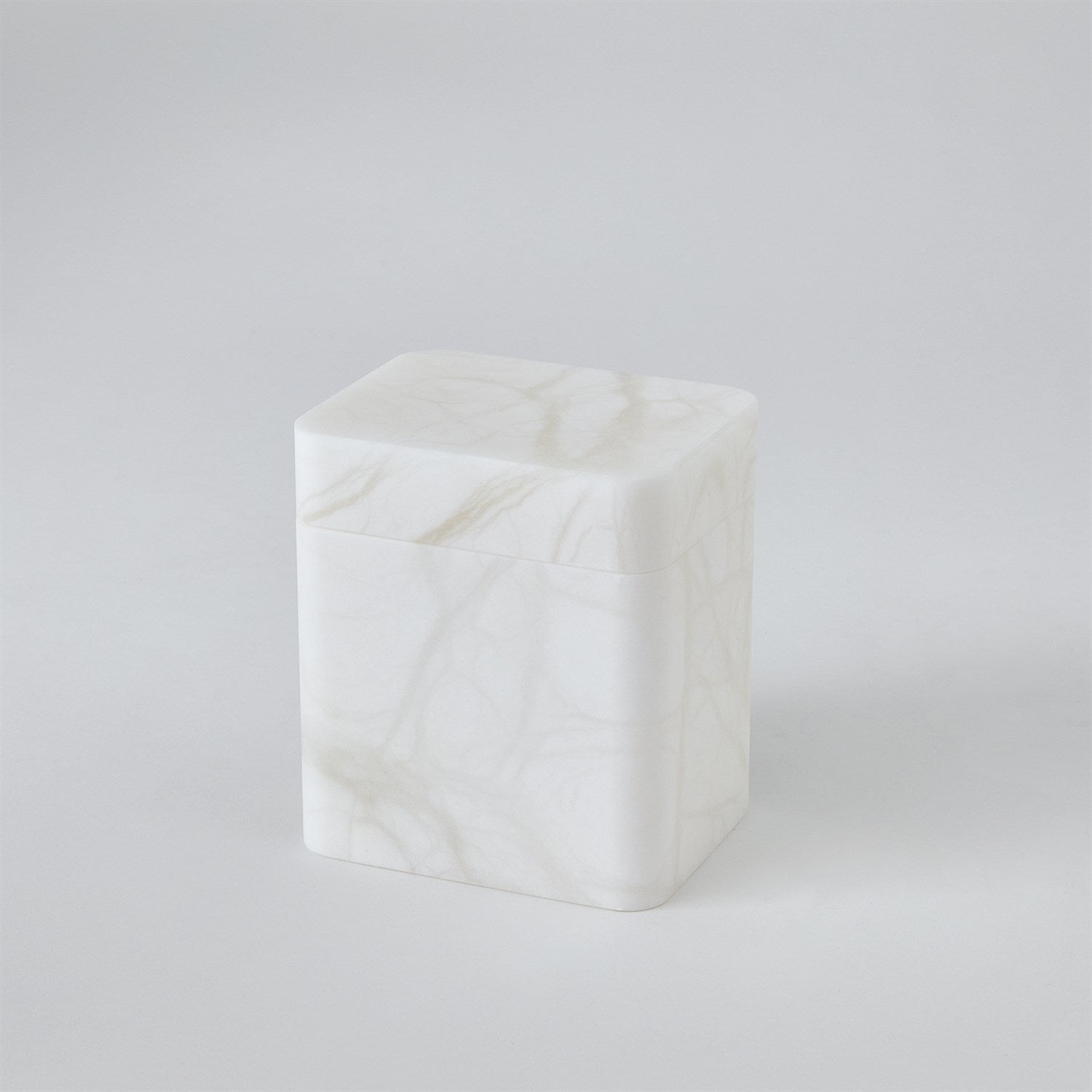 Global Views White Raggio Alabaster Box