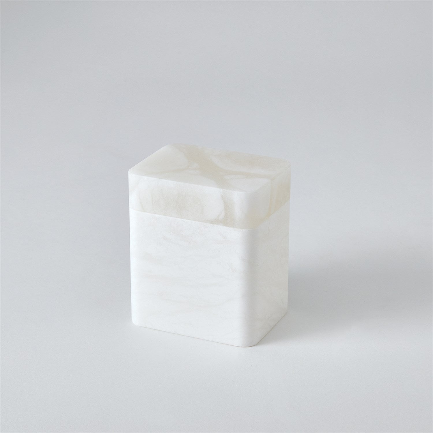 Global Views White Raggio Alabaster Box