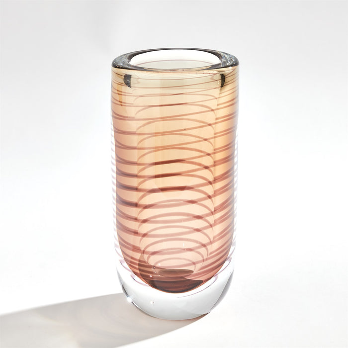 Global Views Spiraled Vase - Amber