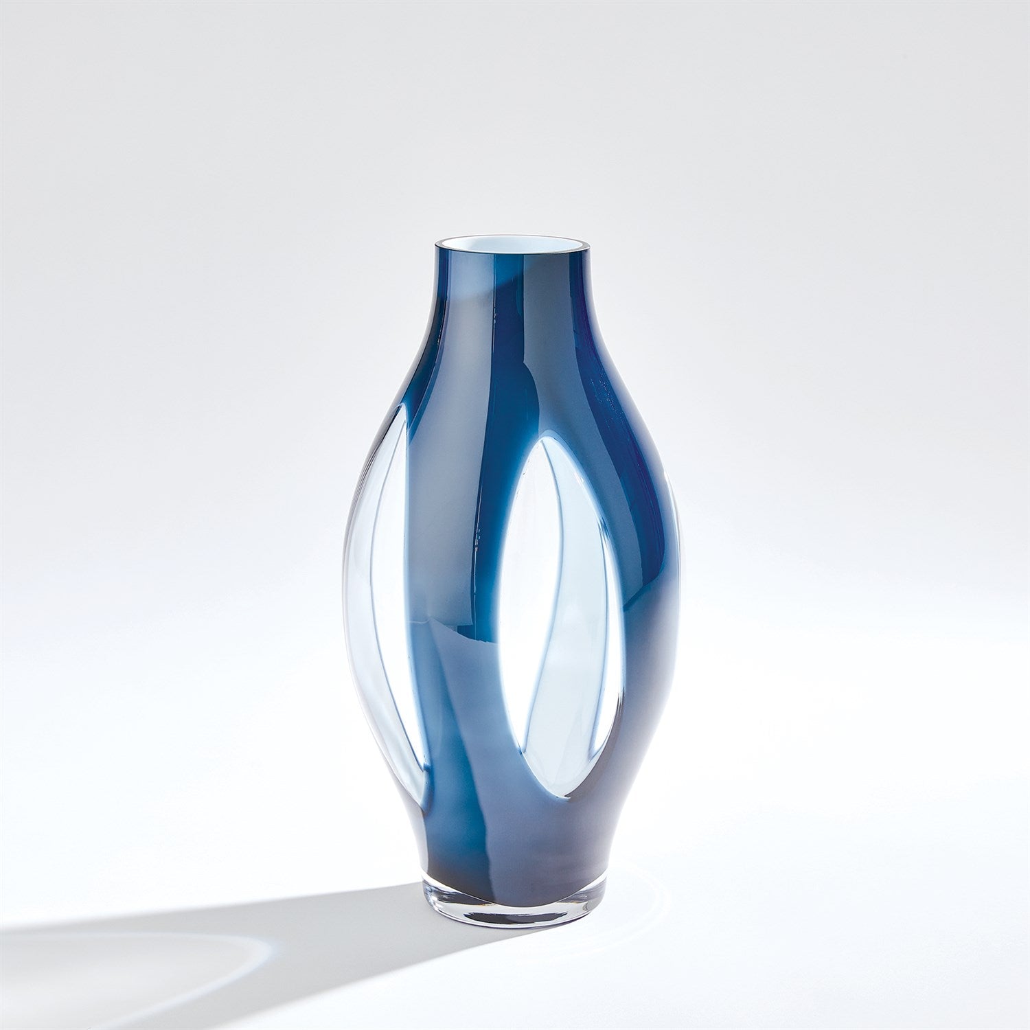 Global Views Night Blue Fly Through Vase