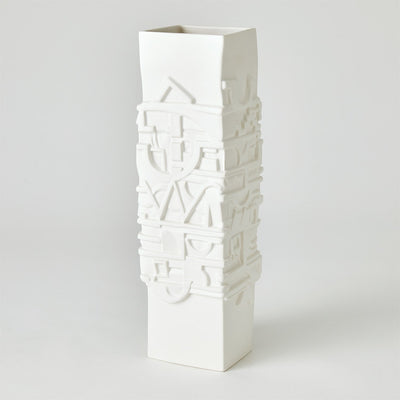 Global Views Matte White Totem Vase Clearance