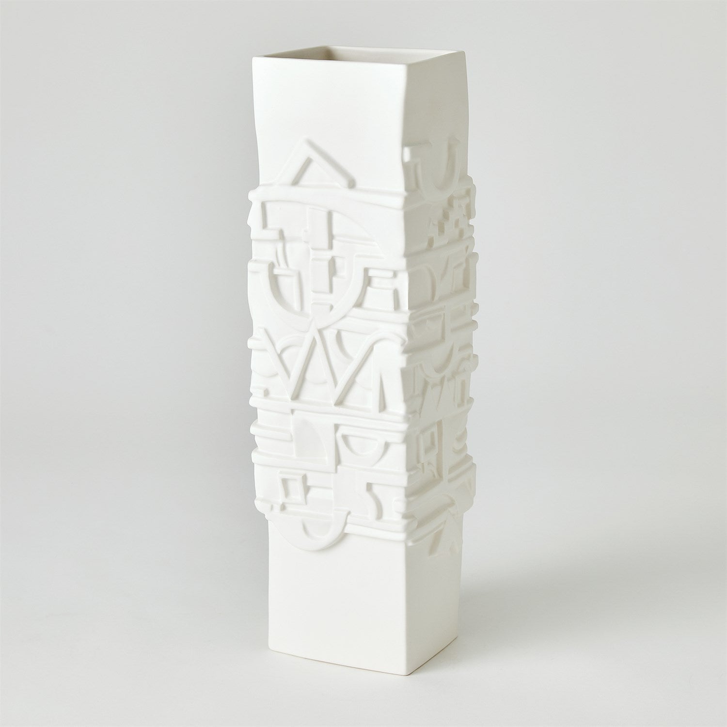 Global Views Matte White Totem Vase DSC