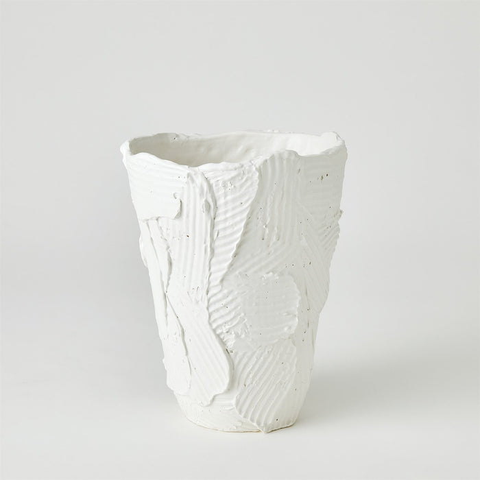Global Views Chip Bowl & Vases - Matte White
