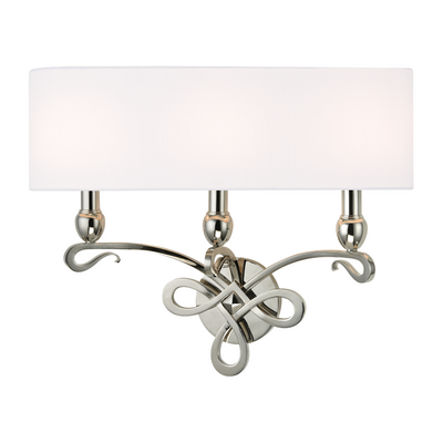 Hudson Valley Lighting Pawling 3 Light 20 inch Polished Nickel Wall Sconce Wall Light Clearance