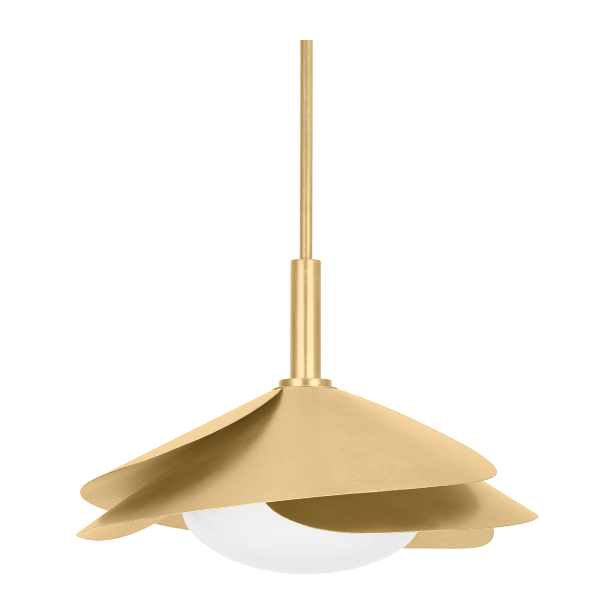 Hudson Valley Lighting Brookhaven 1 Light 22 inch Vintage Gold Leaf Pendant Ceiling Light