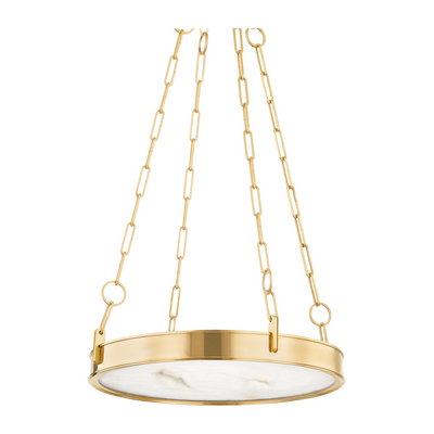 Hudson Valley Lighting Kirby 1 Light 20 inch Aged Brass Chandelier Ceiling Light