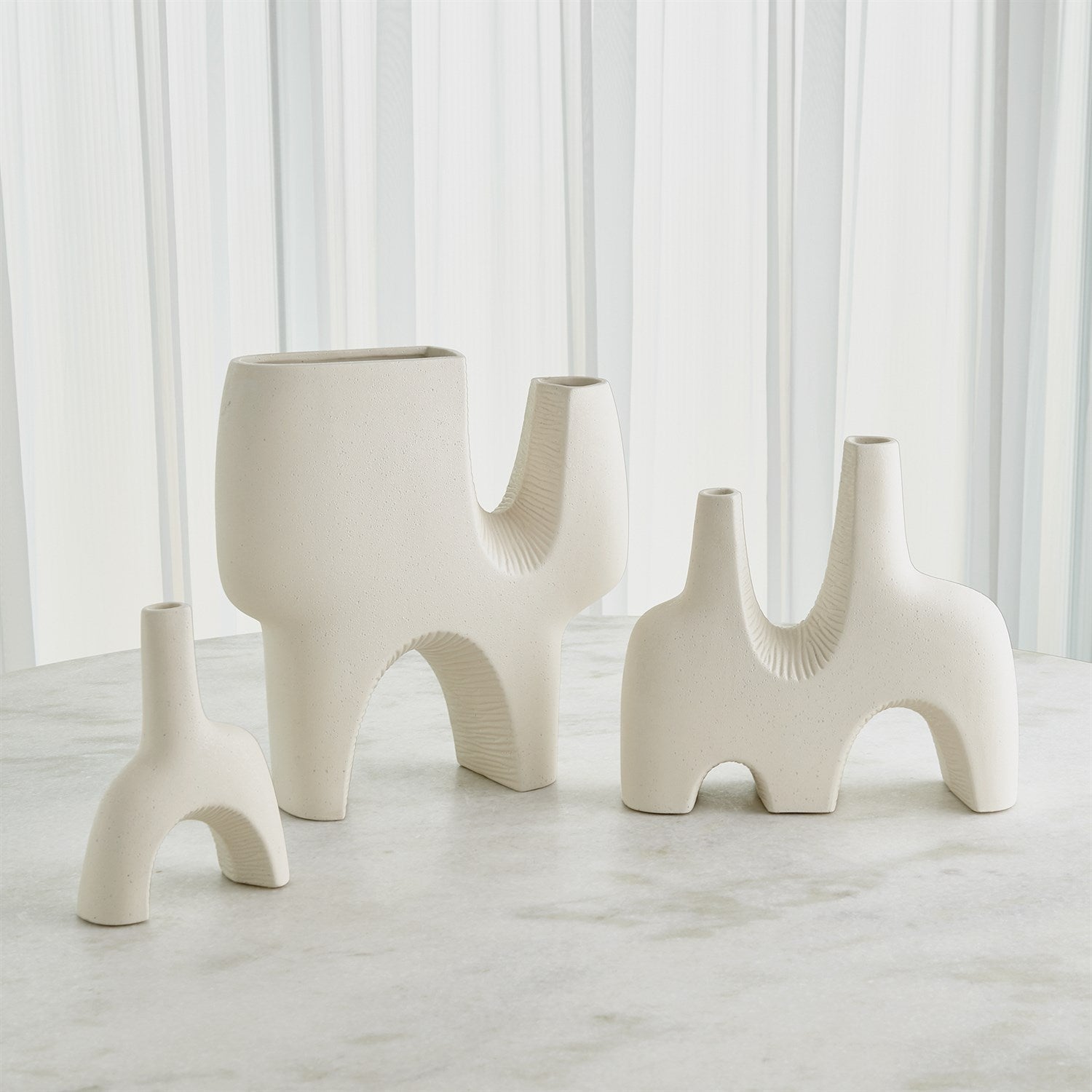 Global Views Matte White Cassel Vase