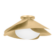Hudson Valley Lighting Brookhaven 1 Light 22 inch Vintage Gold Leaf Flush Mount Ceiling Light