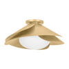 Hudson Valley Lighting Brookhaven 1 Light 22 inch Vintage Gold Leaf Flush Mount Ceiling Light