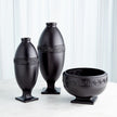 Global Views Black Greek Key Vase & Bowl Clearance