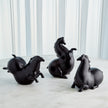 Global Views Matte Black Andalusian Horse