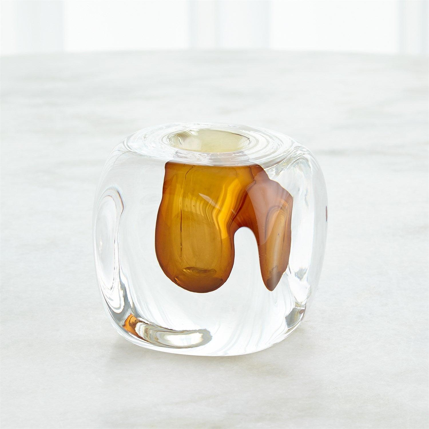 Global Views Amber Square Vase