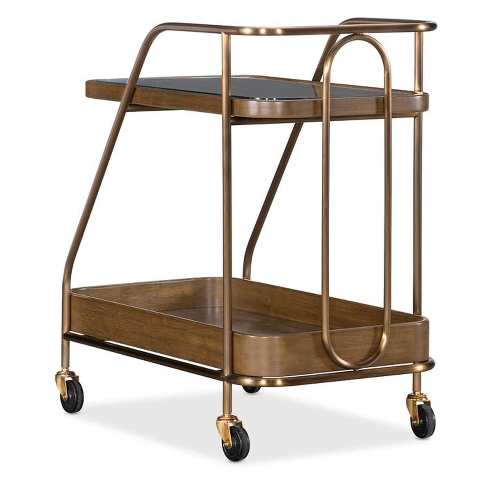 Hooker Furniture Commerce and Market Walnut Wine and Bar Cart