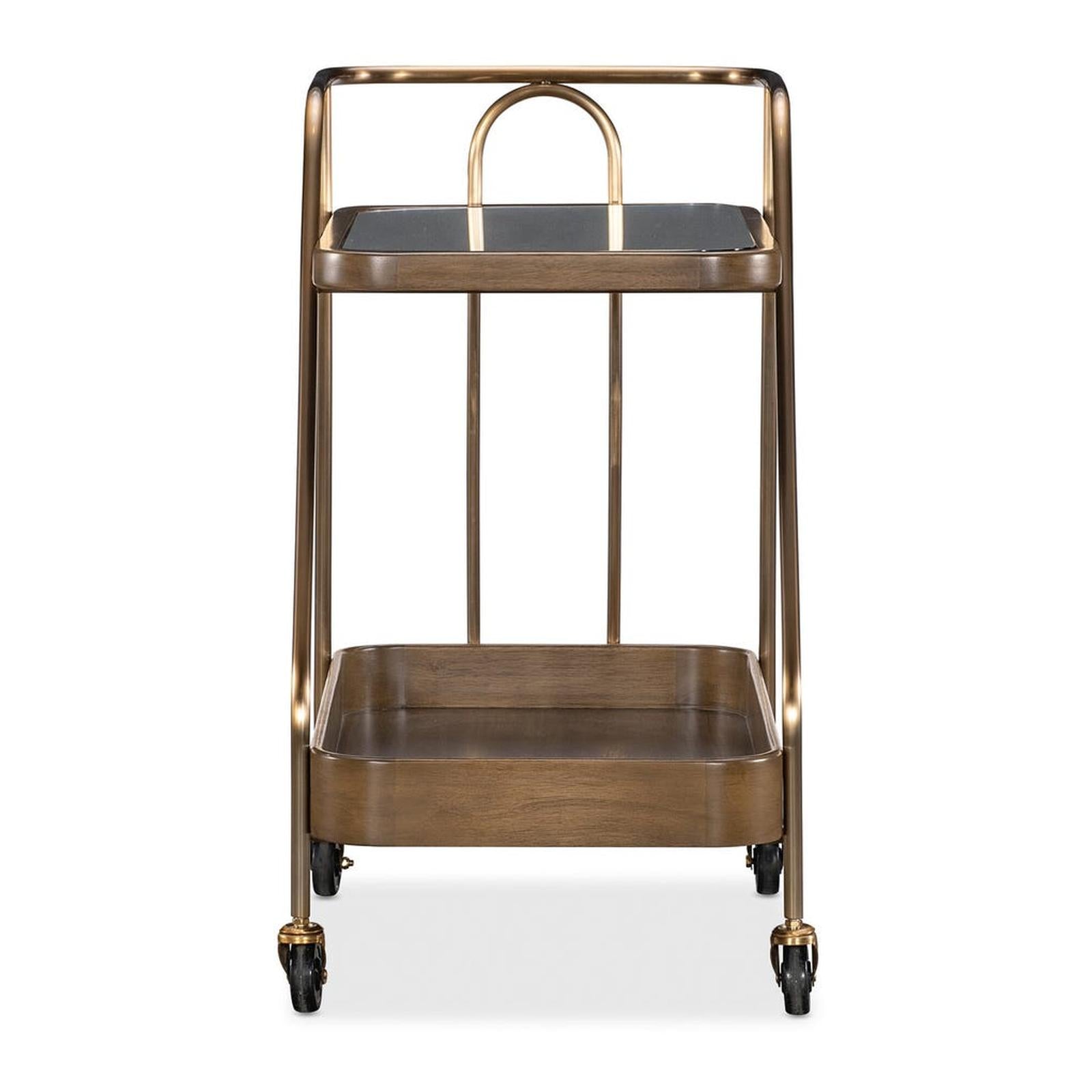 Hooker Furniture Commerce and Market Walnut Wine and Bar Cart