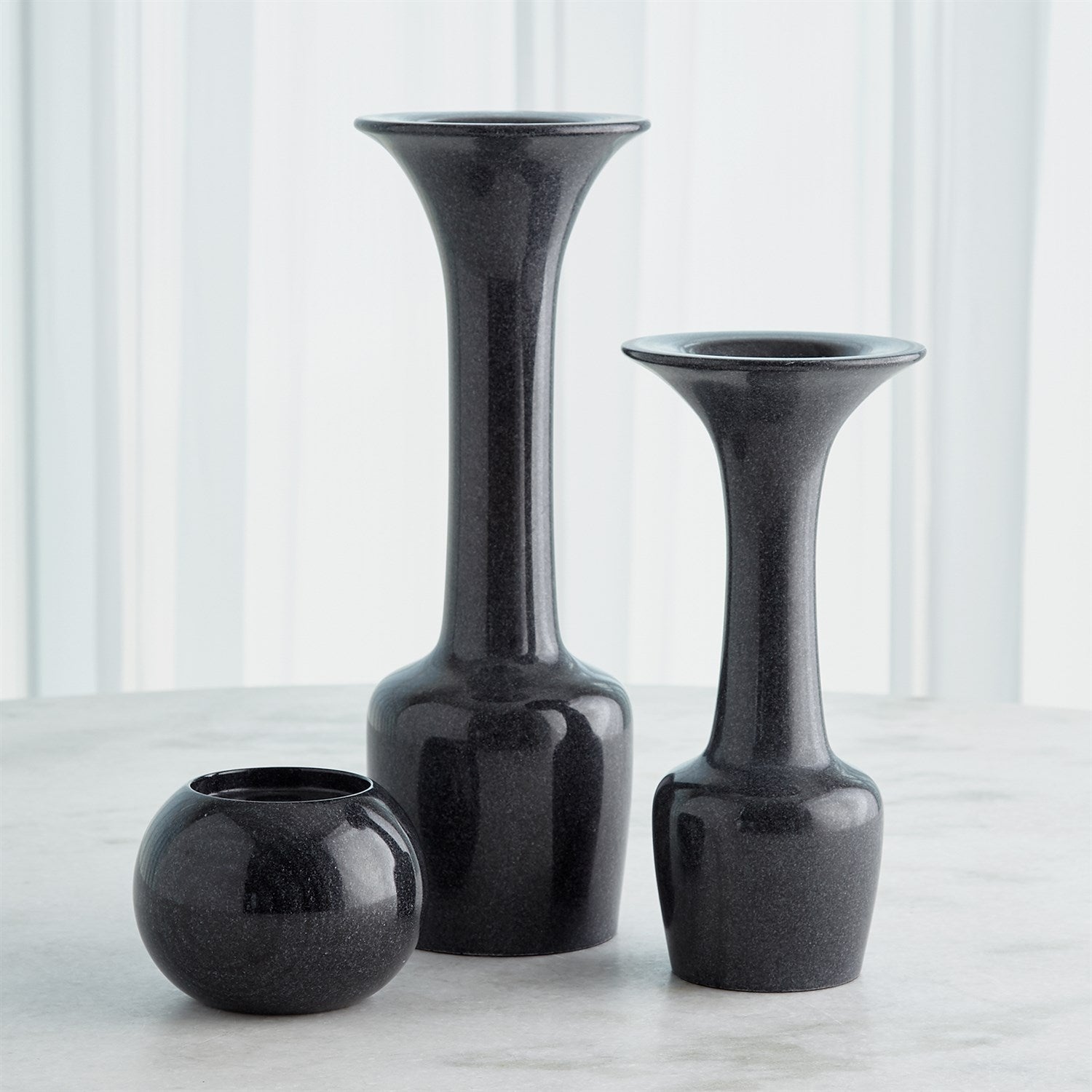 Global Views Black Globe Candle Holder