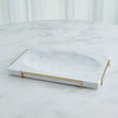 Global Views Overture Tray - White Marble