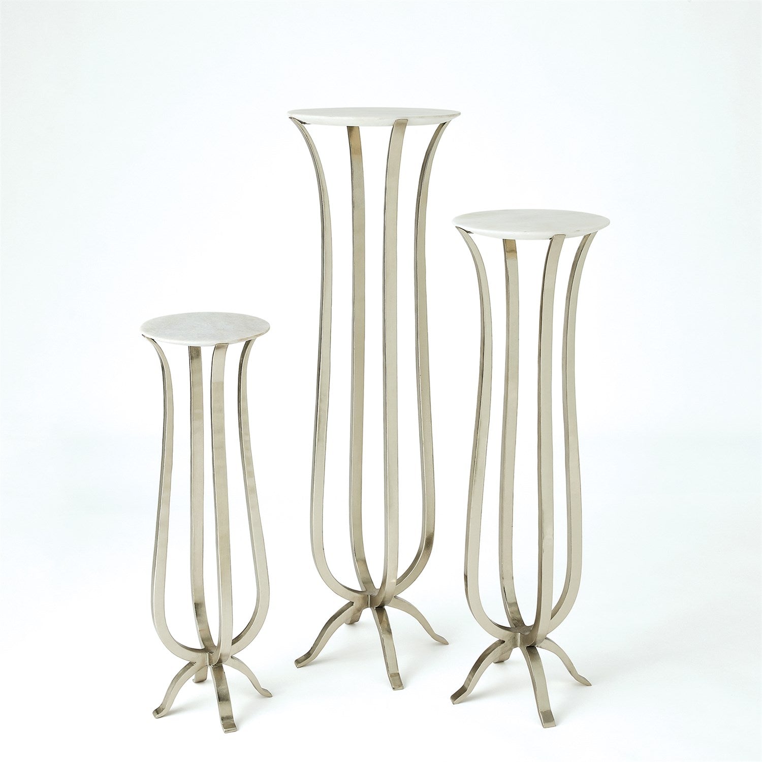 Global Views Matte White Chiseled Orb Vase