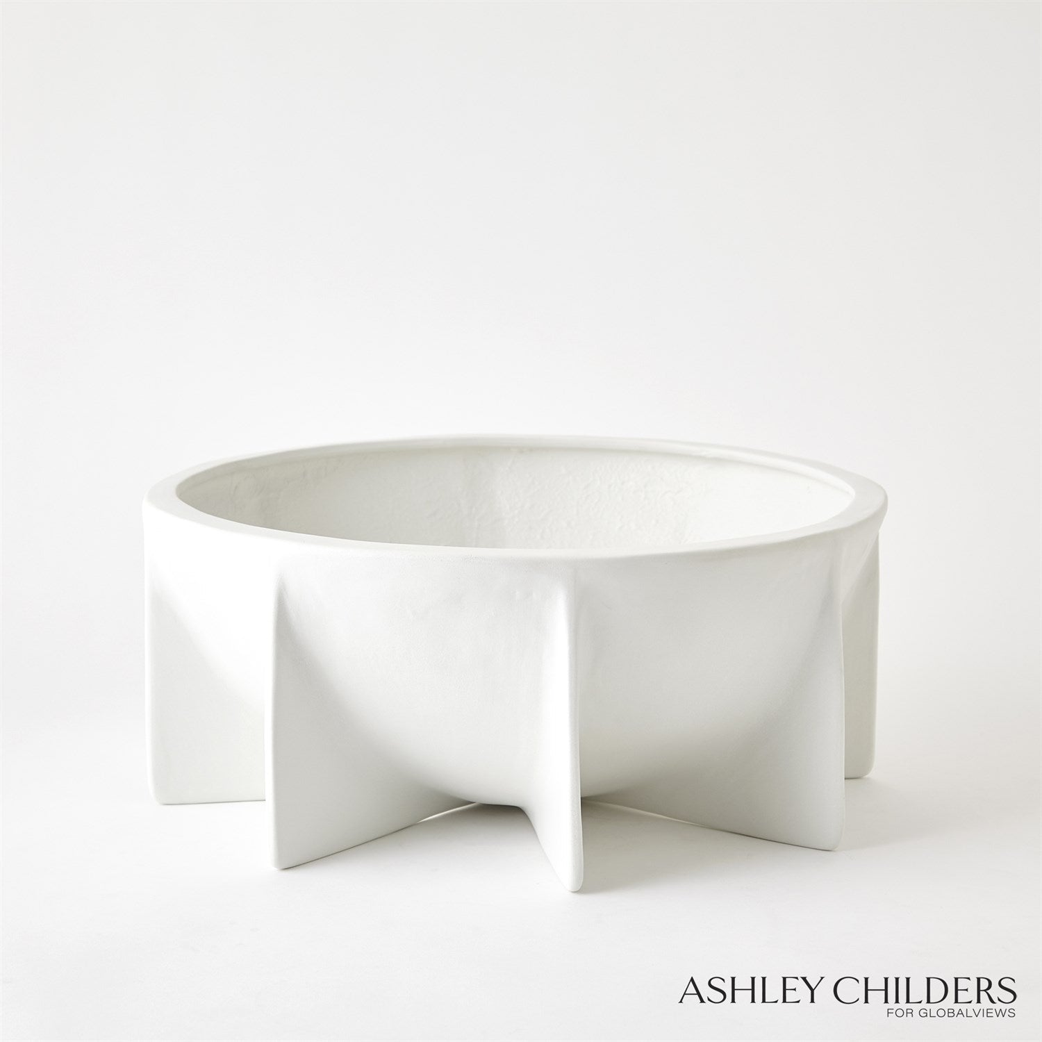 Global Views Matte White Nove Bowl