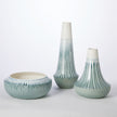 Global Views Lambs Ear Striped Flair Vase & Bowl
