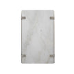Magnussen Home Paradox Pearl White And Roasted Almond And Brushed Platinum Rectangular Cocktail Table