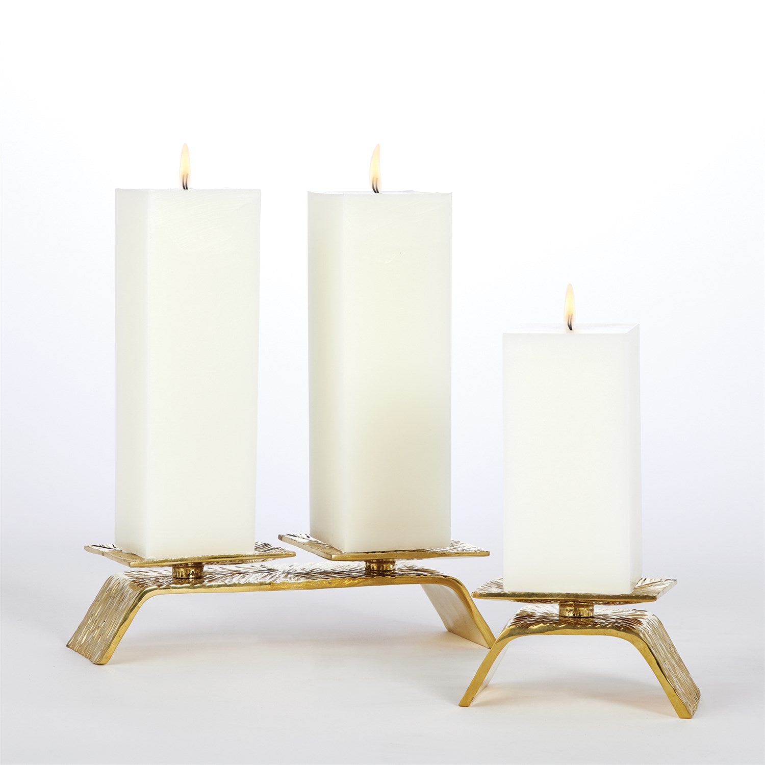 Global Views Brass Torch Candleholder