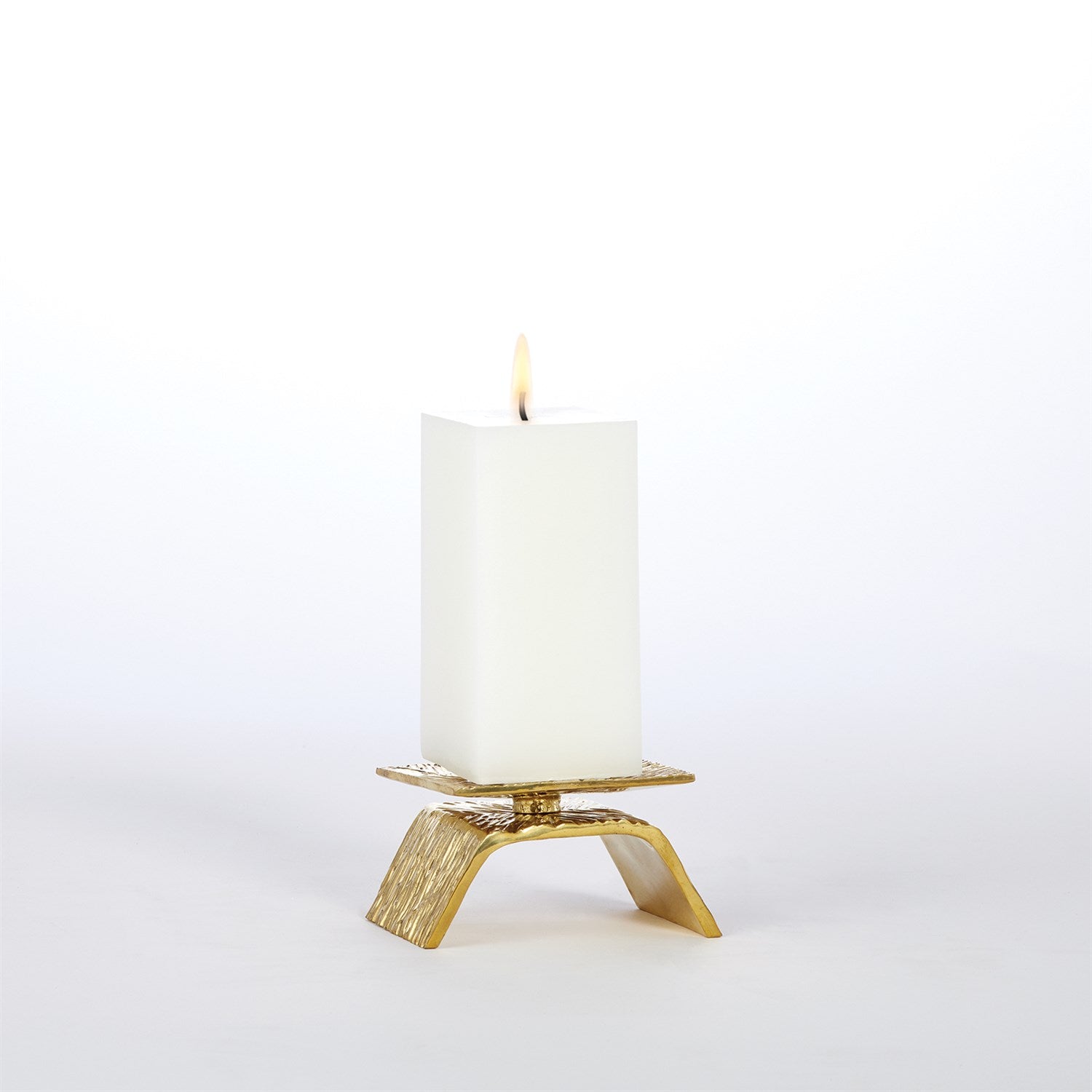 Global Views Brass Torch Candleholder