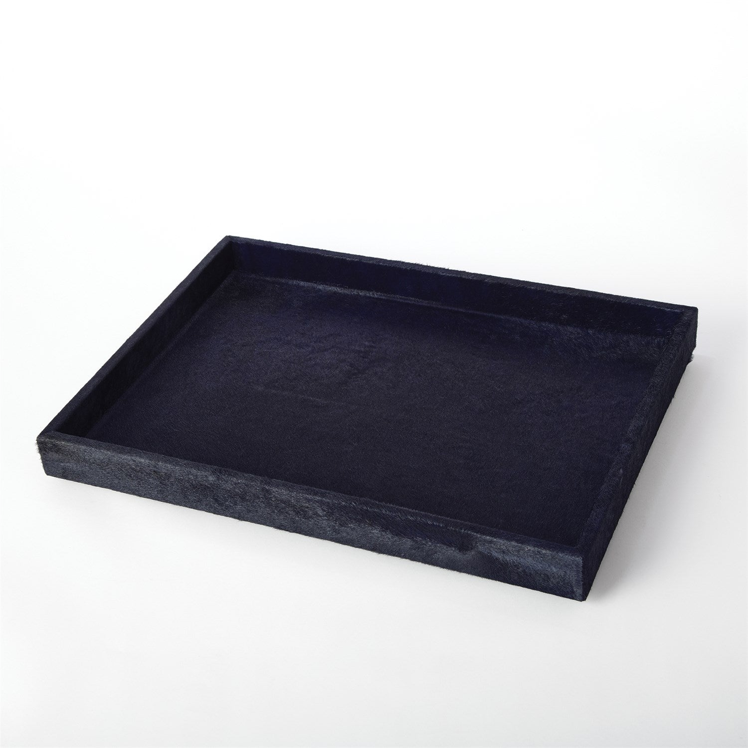 Global Views Blue Hair-on-Hide Tray