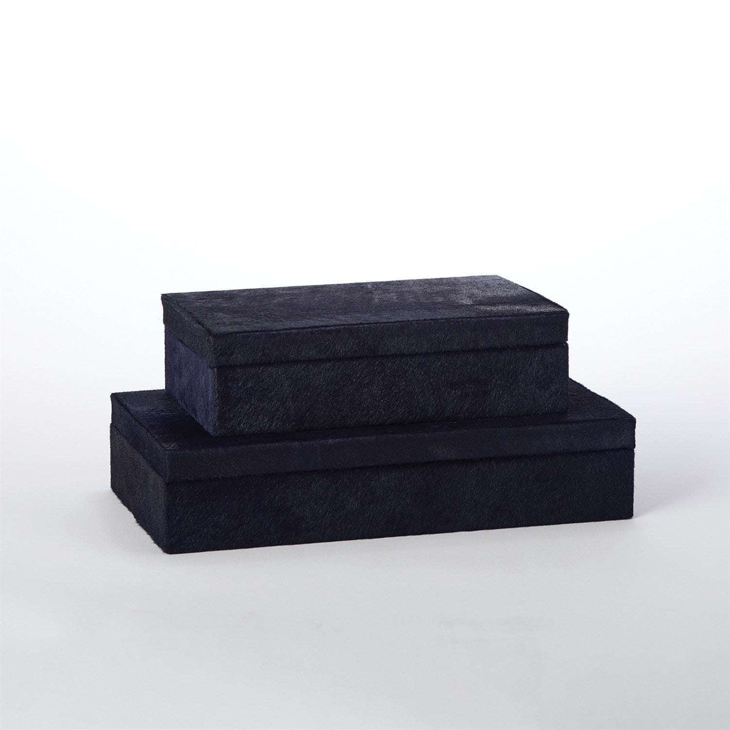 Global Views Blue Hair-on-Hide Box