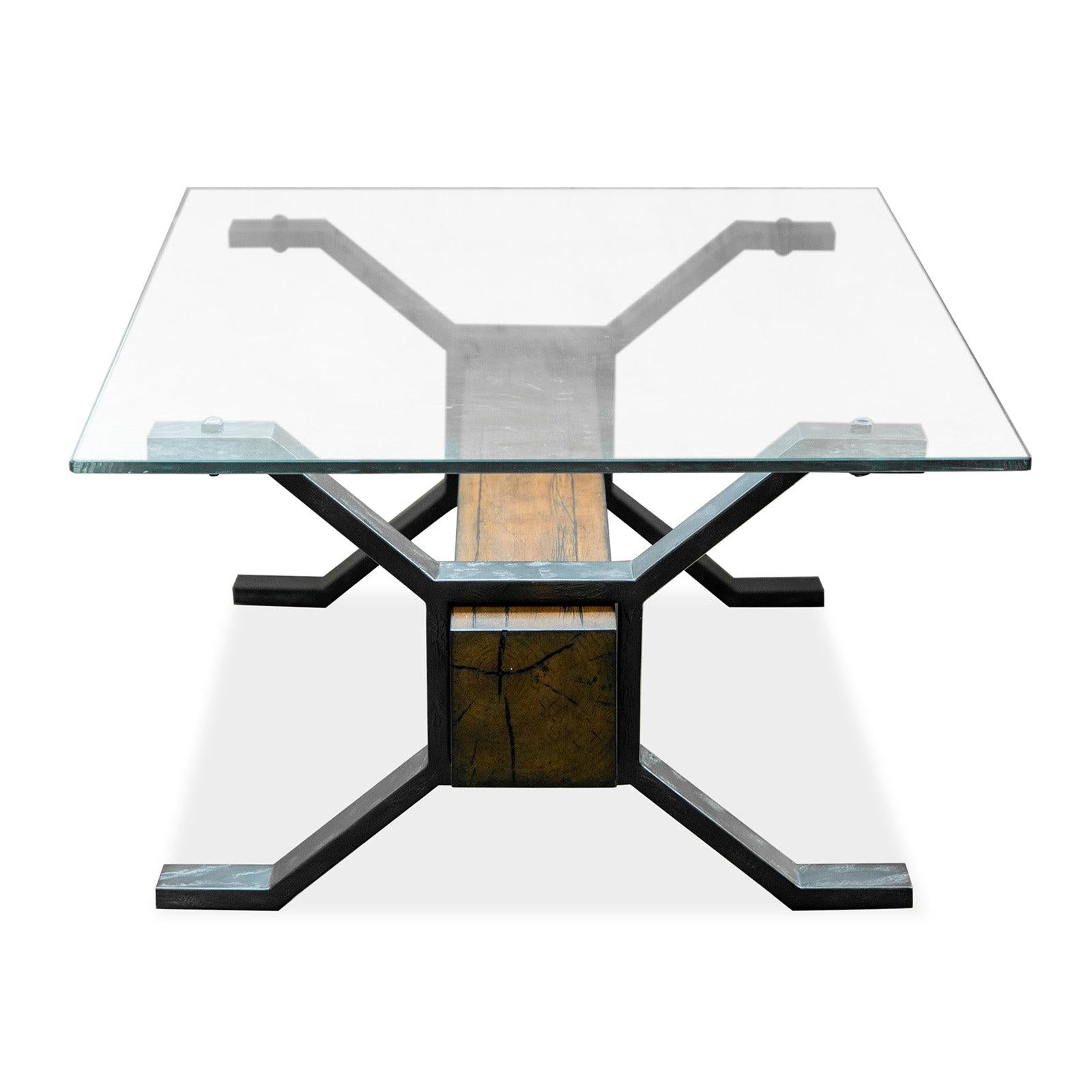 Magnussen Home Sawyer Toasted Nutmeg And Smoked Iron Rectangular Cocktail Table