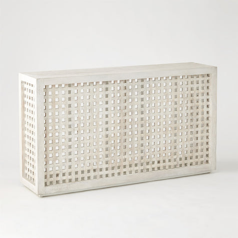 Global Views Driftwood Lattice Console