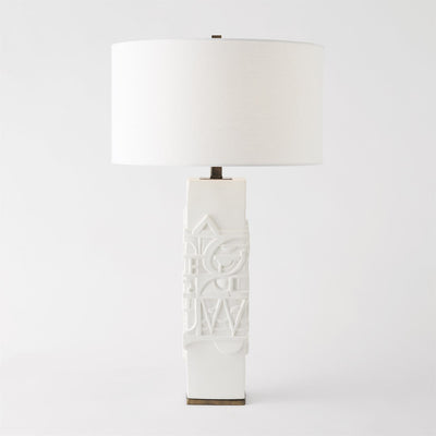Global Views Matte White Totem Lamp Clearance