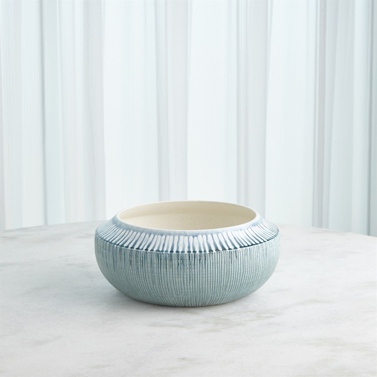 Global Views Lambs Ear Striped Flair Vase & Bowl