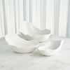 Global Views Matte White Horn Bowl