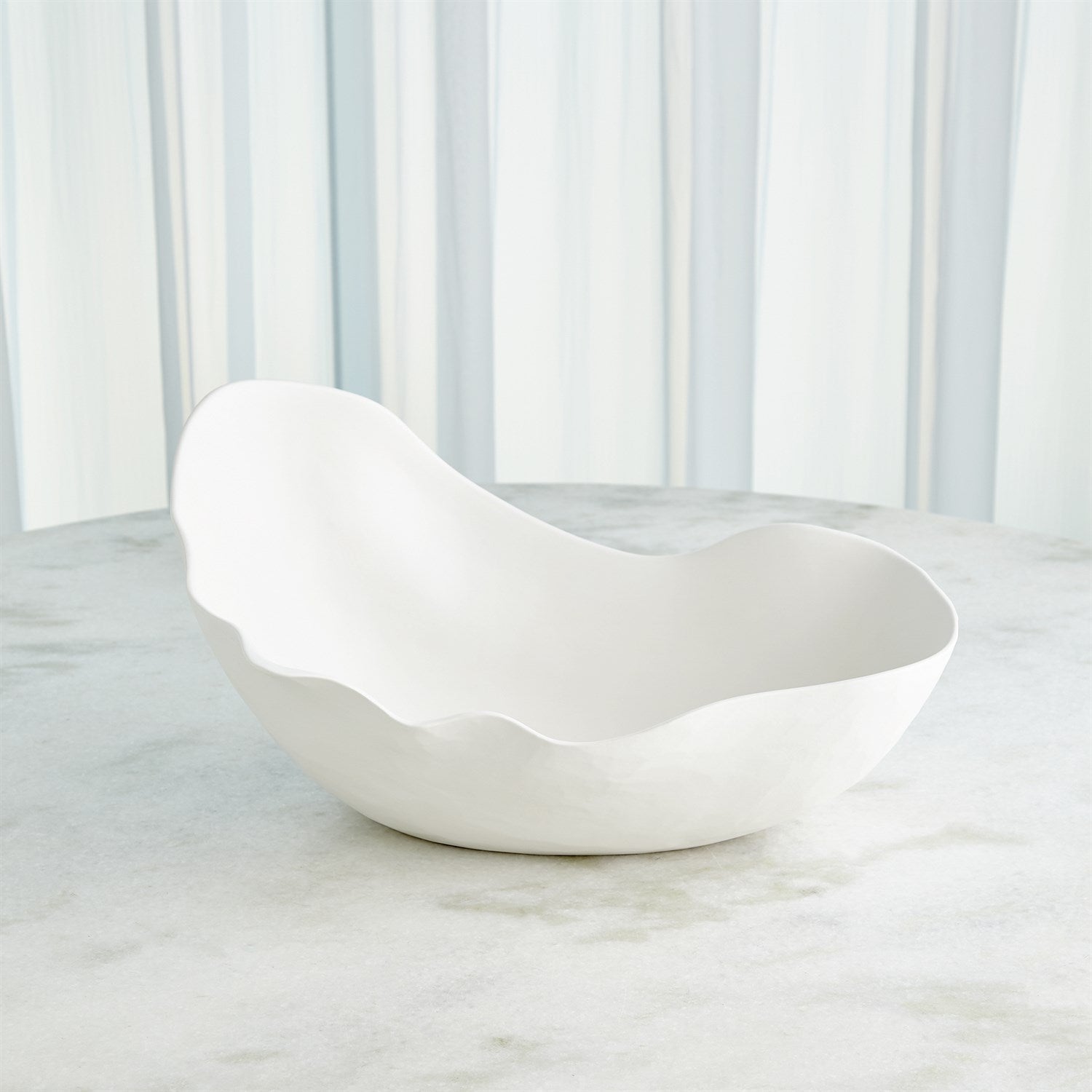 Global Views Matte White Horn Bowl