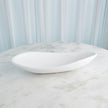 Global Views Matte White Oblong Platter Bowl