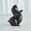 Global Views Matte Black Andalusian Horse