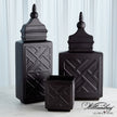 Global Views Matte Black Chinoiserie Jar Clearance