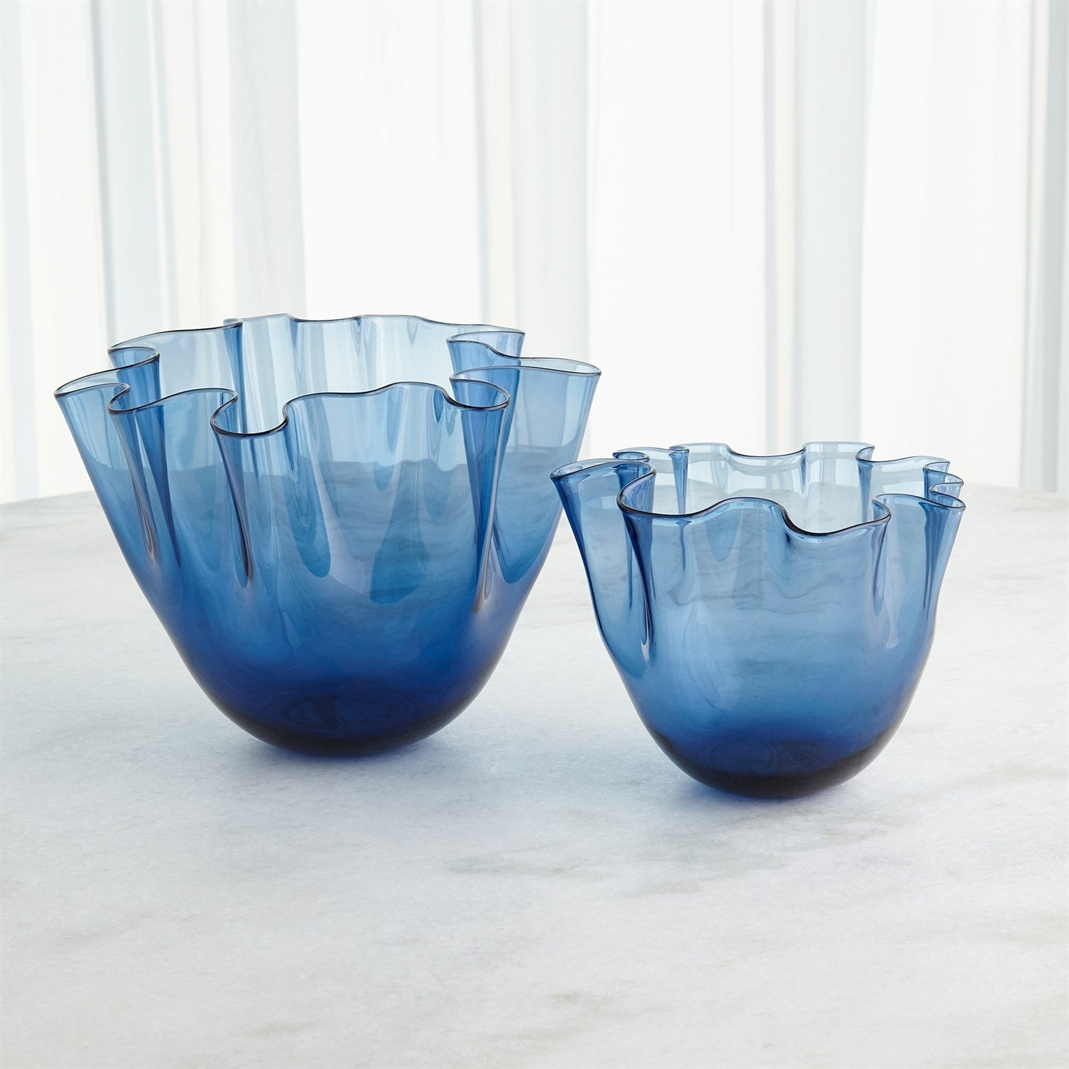 Global Views Blue Handkerchief Vase