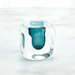 Global Views Azure Square Vase