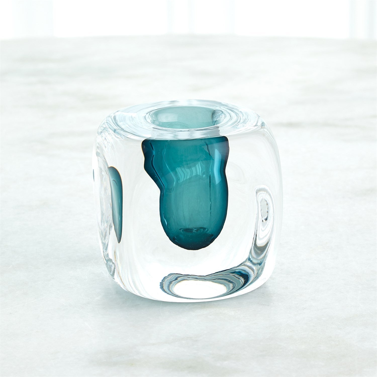 Global Views Azure Square Vase