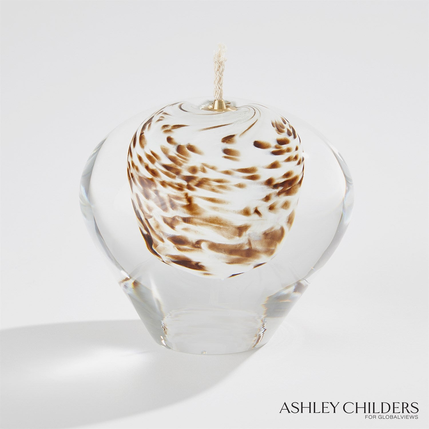 Global Views Brown Spots Daphne Oil Candle