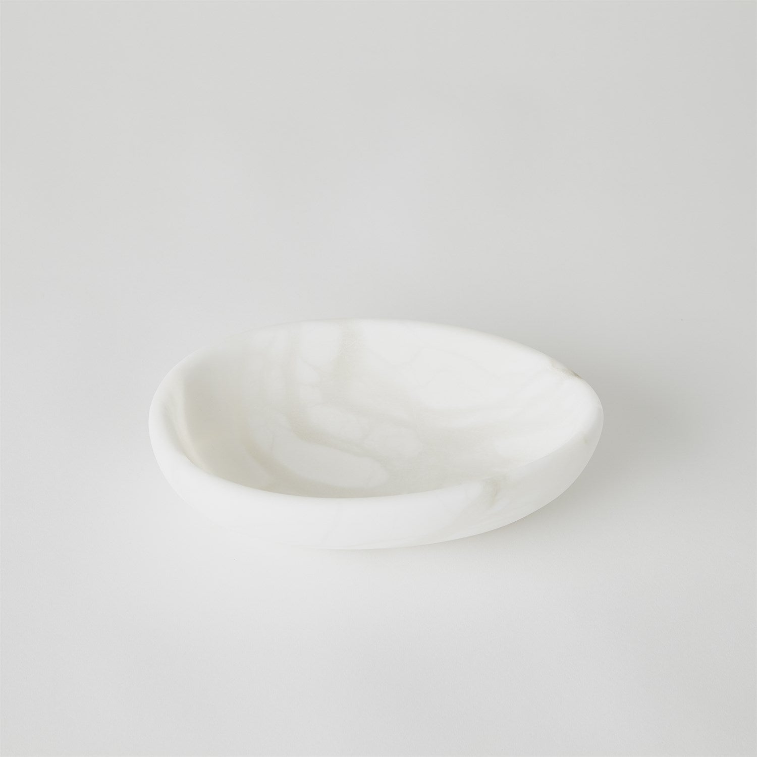 Global Views White Oblique Alabaster Bowl