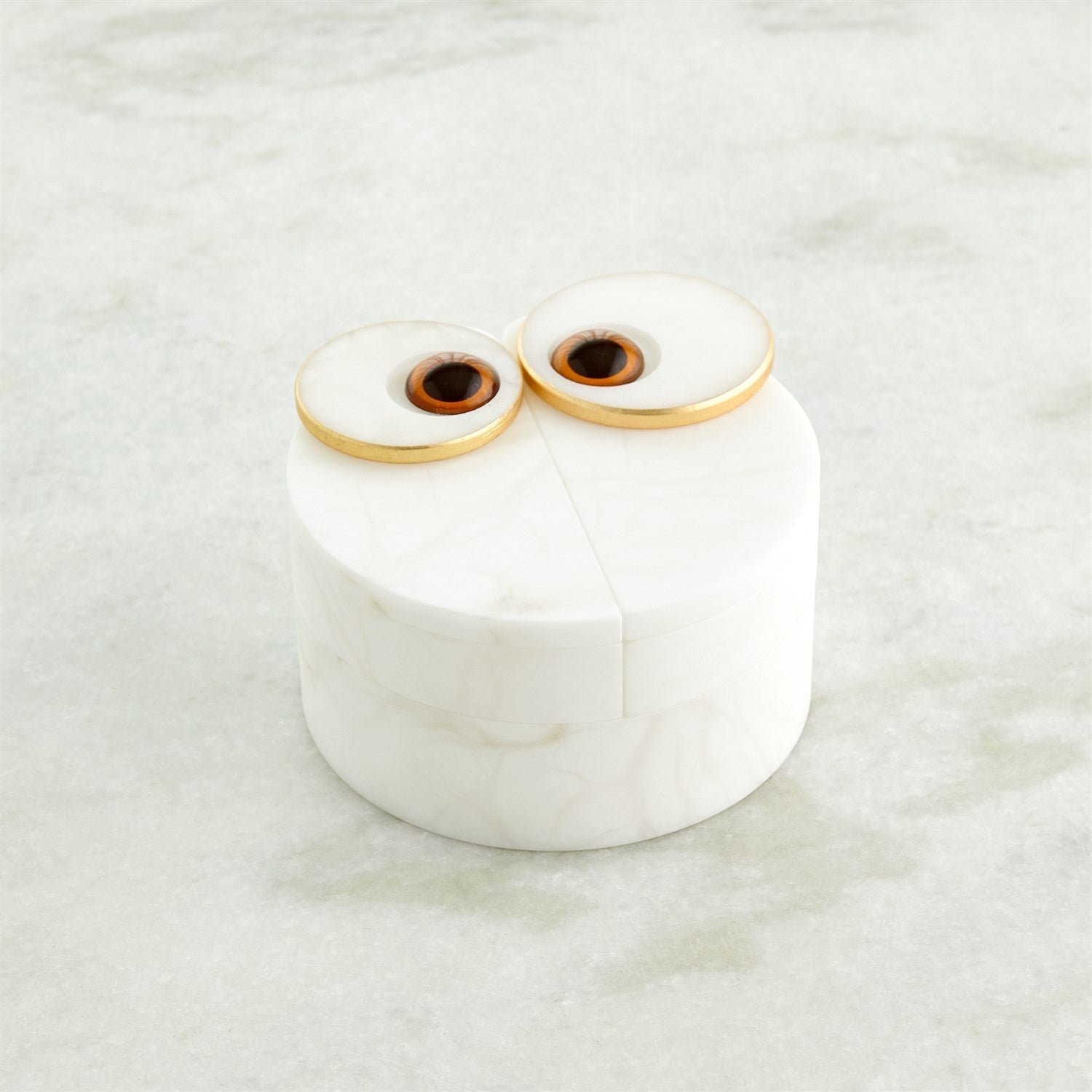 Global Views Alabaster Owl Box