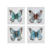 BMC Metallic Butterflies Framed Canvas - Set of 4
