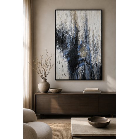 Bassett Mirror Blue Quiet Framed Canvas