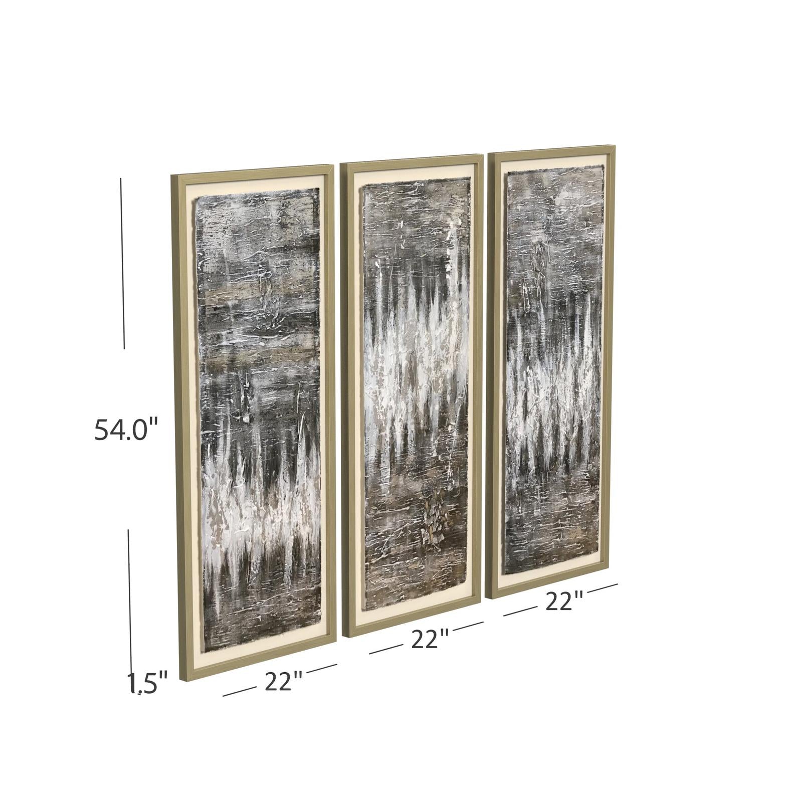 Bassett Mirror Estatic  Framed Canvas - Set of 3