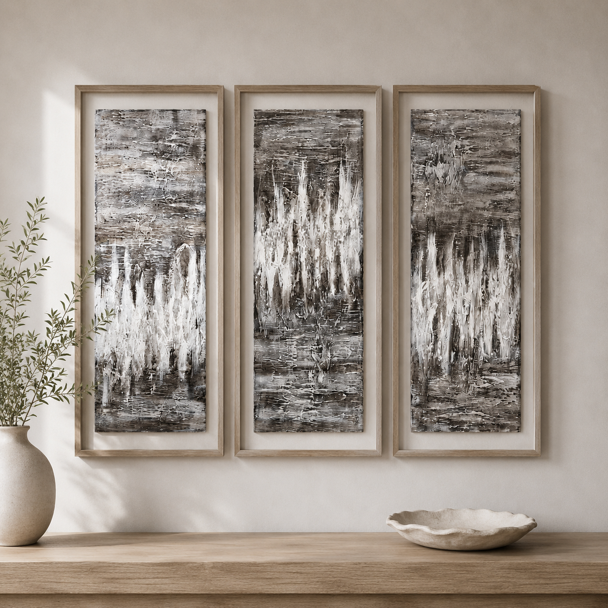 Bassett Mirror Estatic  Framed Canvas - Set of 3