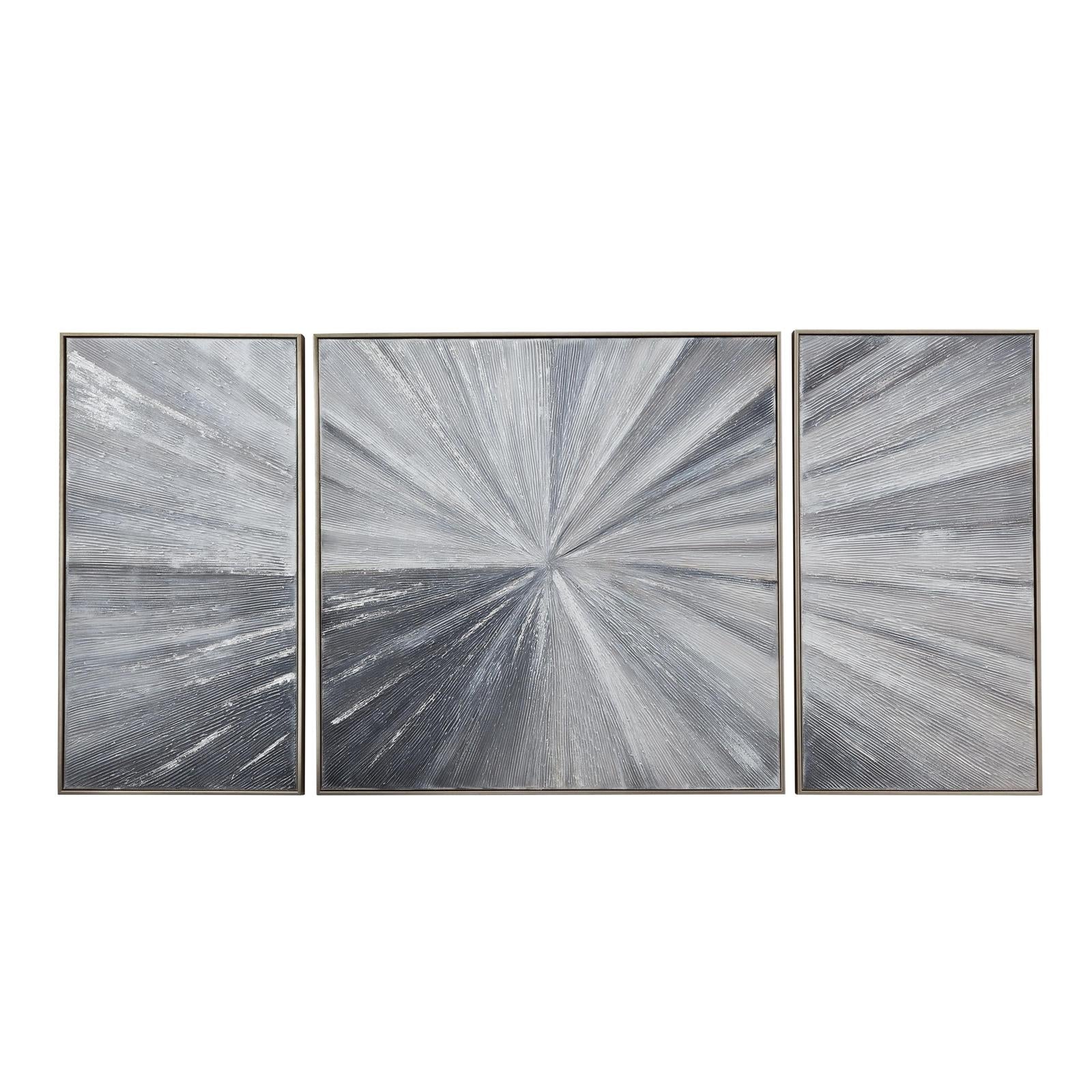 Bassett Mirror Cambric Framed Canvas - Set of 3