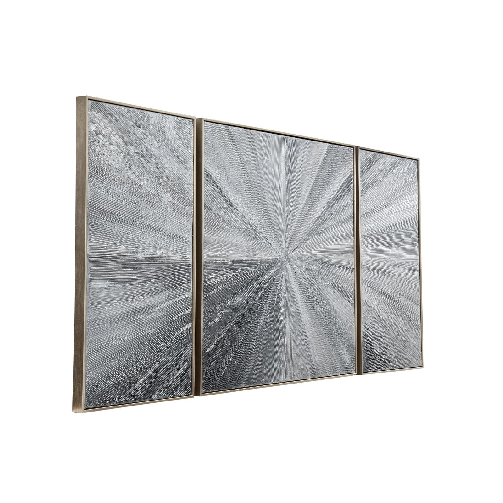 Bassett Mirror Cambric Framed Canvas - Set of 3